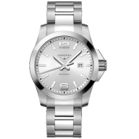 LONGINES浪琴深海征服者潛水石英錶(L37604766)-44mm/銀白