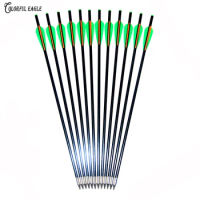 6/12/24pcs/lot Archery Fiberglass Arrow Crossbow 3 "Blade 13"17"20" Arrow For Crossbow Hunting And Shooting Arrows To Practice