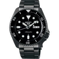 SEIKO 精工 5 Sports 系列機械錶 618送禮推薦-鍍黑/42.5mm (SRPD65K1)_SK045