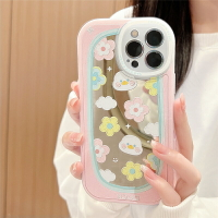 手機殼 ● 粉色花花鏡麵小鴨子適用iPhone12Promax蘋果13手機殼11可愛x xr女