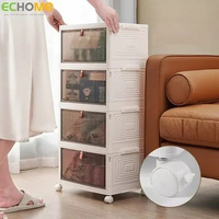 Echome Storage Box Large Capacity Foldable Household Storage Wardrobe Clothes Toys Foods Sorting Box Plastic Home Organizers