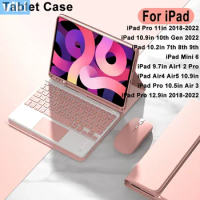 For iPad Pro 11 Case 2021 2020 Air 4 10.2 9th 8th Generation Case, Detachable Keyboard Cover for iPad Mini 6 Air 2 Pro 9.7 Inch