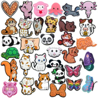 Cartoon PVC Animal Shoe Charms Accessories for Crocs Woman Cat Dog Clogs Designer Ornaments Shoe Decorations Pins