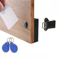 Kunci Loker Kabinet MINI Tersembunyi RFID Electronic Lock Locker RFID Cabinet Lock Hitam