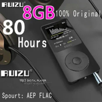 Original RUIZU X02 MP3 Player With 1.8 Inch Screen Can Play 100 hours, 8gb With FM,E-Book,Clock,Data sony walkman music player