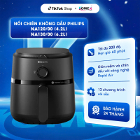 Nồi Chiên Không Dầu Philips NA120/00 - NA130/00 Với 12 chức năng nấu kết nối app HomeID tiện lợi