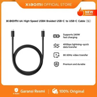 Xiaomi 6A High-speed USB4 Braided USB-C to USB-C Cable (1m) | Supports 240W fast charging | 40Gbps l