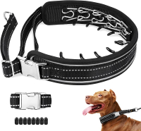 Mayerzon Prong Collar for Large Medium Dogs Patented Reflective Pinch Collar with Metal Buckle No Pu