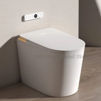 Smart Toilet Bidet Built In Water Tank Heated Seat Intelligent Toilet Off-seat Auto Flush Foot Kick Flush Night Light Elongated