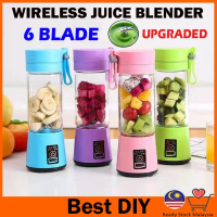 พร้อมส่ง-COD  BESTDIY Portable USB Rechargeable Fruit Juice Blender Maker Juicer Mixer 380ML