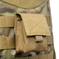 Outdoor Airsoft Combat Military Molle Pouch Tactical Single Pistol Magazine Pouch Flashlight Sheath Airsoft Hunting Camo Bags