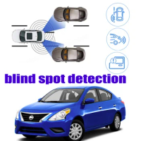 For Nissan Latio Almera Versa V-Crive N17 Blind Area Spot Warning Safety Drive Alert Mirror Rear Radar Detection Car BSD BSM