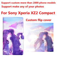 DIY Phone bag Personalized custom photo Picture PU leather case flip cover for Sony Xperia XZ2 Compact