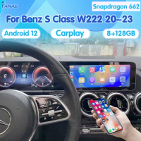 For Mercedes Benz S Class W222 2020-2023 Wireless CarPlay Android 12 Module Decoder Box Car GPS Qualcomm Snapdragon 662 NTG 6.0