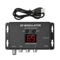 M60 RF Modulator AV to RF Converter To Modulate Audio/Video/Signal 471.25MHz-885.25MHz RF Frequency Range RF Modulator