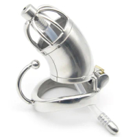 Metal Cock Sleeve Stainless Steel Male Chastity Cage Urethral Catheter Penis Lock Chastity Device Sex Toys For Men CB6000