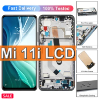 100% Tested 6.67" For Xiaomi Mi 11i M2012K11G LCD Display Touh Screen Digitizer Assembly Replacement For Redmi K40 /40 Pro LCD