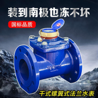 【新店鉅惠】七夕特惠干式法蘭式水表大口徑 螺翼式水表工業用 防凍可拆式水表DN80 100