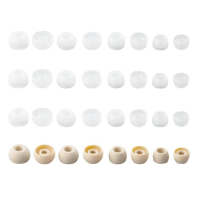 16 Pairs(S/M/L/XS) Soft Silicone Replacement Eartips Coffee Clear Earbuds Replacement Ear Pads For KBEAR KZ BLON Earphones