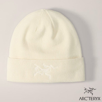 【ARCTERYX 始祖鳥】EMBROIDERED BIRD 輕量刺繡LOGO無邊帽子.保暖帽.針織帽.護耳毛線帽_X000007562 乳白