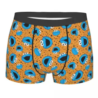 Cool Cookie Monster Boxers Shorts Panties Male Underpants Breathable Cookie Monster Briefs Underwear