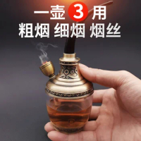 Hookah circulating water pipe filter pipe portable water pipe full set of thick and thin cigarette holder three-purpose type