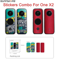 Sunnylife Insta360 One X2 PVC 貼紙組合保護膜防刮貼花可移動皮膚, 用於 Insta360