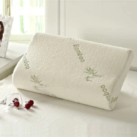 50*30cm Bamboo Fiber Pillow Slow Rebound Health Care Memory Foam Pillow Memory Foam Pillow Orthopedic Pillows Support NeckRelief