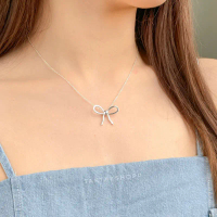 (เฉพาะจี้)Curvy Ribbon S925 | จี้โบว์หยักเงินแท้92.5% & gold 18k plated