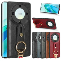 For Honor X9a 5G Case With Ring Business Wristband Cover Case For Honor X40 HonorX9a RMO-NX1 Non-Slip Protective Cases