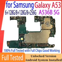Unlocked Motherboard for Samsung Galaxy A53 Mainboard 128gb 256gb A536B EU Mainboard Logic Board Tested Full Functions
