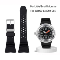 Rubber Watchband For Citizen BJ8050 BJ8050-08E Little/Small Monster Waterproof Breathable Watch Band Strap Tools Bracelet Black
