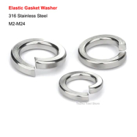 GB93 Elastic Gasket 316 Stainless Steel Spring Split Lock Washer M2 M2.5 M3 M4 M5 M6 M8 M10 M12 M14 M16 M18 M20 M22 M24