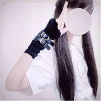 Harajuku lolita Girl Punk knitted hand Sleeve Gloves Fingerless Gothic sunscreen sleeve wrist guard Photo Hot Girl cos Cool