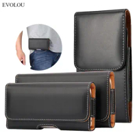 Universal Leather Belt Clip Pouch For VIVO X100 Pro X90 Pro Plus Waist Bag Magnetic Vertical Phone Case For VIVO X80 Lite X70