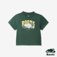 【Roots】Roots 小童- PIXEL COOPER BEAVER短袖T恤(深綠色)