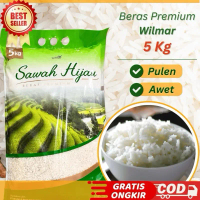 Beras Sawah Hijau 5 kg Premium Rice 5kg Pulen Wilmar Bersih Enak