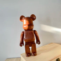 Bearbrick 400% Brazilian Rosewood And Purple Core Wood Bare Bear Natural Solid Home Decoration Be@rbrick 28cm Collection Doll