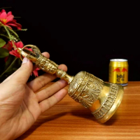 Taoist priest Eminent monk Geomantic master Practice tool bless HOME company business FENG SHUI Exorcise evil spirits brass bell