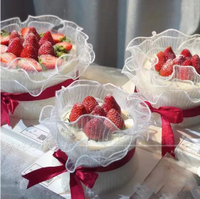 韓式蛋糕百摺波浪紗 浪花紗 浪花網紗 蛋糕 圍邊 裝飾 花束 花藝包裝 鮮花包裝 夢幻花束 材料 禮品包裝 花材 包裝紙