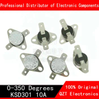 5PCS KSD301 250V 10A Normal Closed Temperature Switch Thermal Control 40C 50C 70C 80C 90C 100C 120C 150C 180C 200C Centigrade