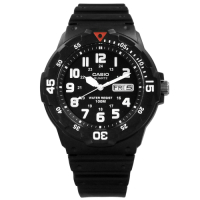 CASIO 卡西歐 運動風格橡膠手錶-黑色 MRW-200H-1B 43mm