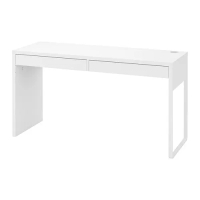 MICKE 書桌/工作桌, 白色, 142 x 50 公分