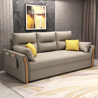 佰爾帝多功能布藝可折疊實木沙發床客廳小戶型兩用雙人單人北歐