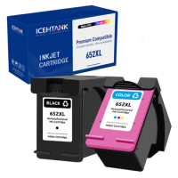 Icehtank 652XL Ink Cartridge Replacement For hp 652XL 652 Refilled Cartridge For Deskjet 1115 2135 3835 2675 2676 4675 Printer