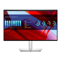 จอคอมพิวเตอร์ รุ่น U2422HE ขนาดหน้าจอ 23.8 นิ้ว, ความละเอียด 1920x1080, HW LBL, USB 3.2 Gen 2 สีเงิน