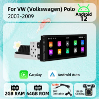 1 Din Android Radio for VW Volkswagen Polo 2003-2009 Carplay Autoradio Android Auto Stereo Car Multimedia Head Unit Navigation