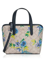 KL002 Kate Spade Flower PVC Small Tote Bag (960) Blazer Blue