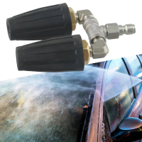 Nozzle Penggantian 360° Rotating Dual Turbo Nozzle Tekanan Washer 1/4\ Penyambung Pantas 4-6 GPM Twi
