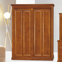 AS DESIGN 雅司家具-司音柚木色5.5×7尺實木衣櫥-160.56×64×210cm
